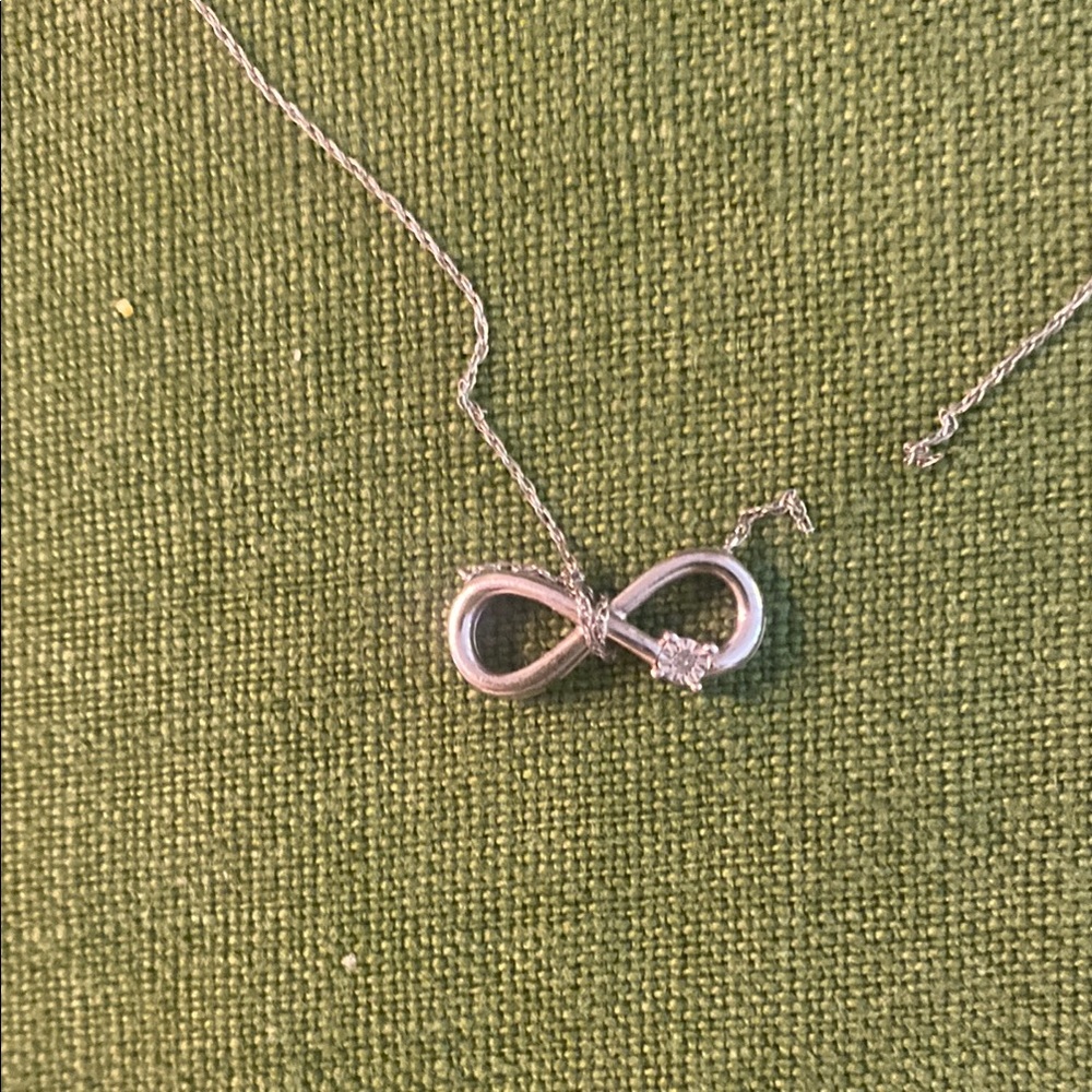 Macy's Sterling Silver Diamond Infinity Necklace